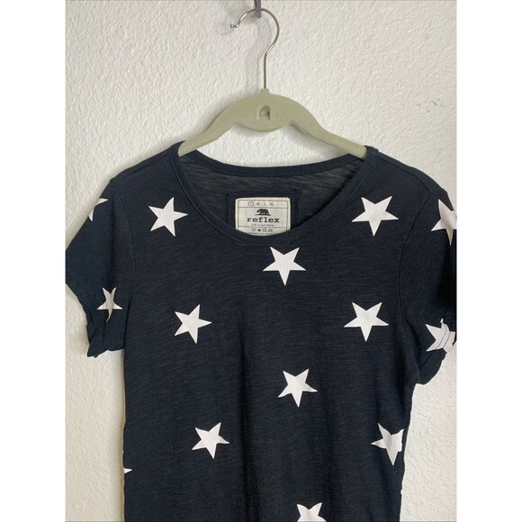 Reflex Life Is Out There Star Print T-Shirt Women’s Short Sleeves Black Sz Small - Picture 3 of 15